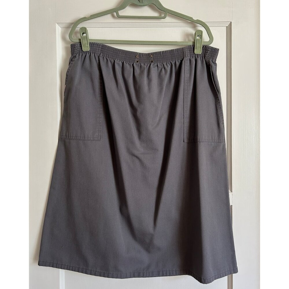 Vintage Grey A-Line Skirt w/Pockets